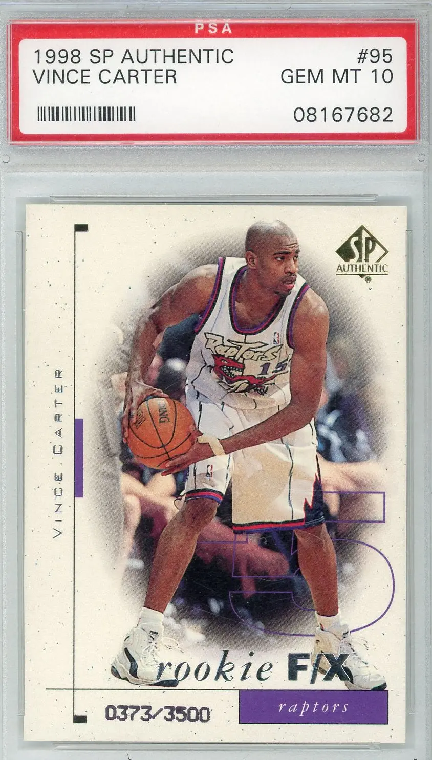 1998 SP Authentic Vince Carter 373/3500 #95 PSA 10 - CSC Marketplace