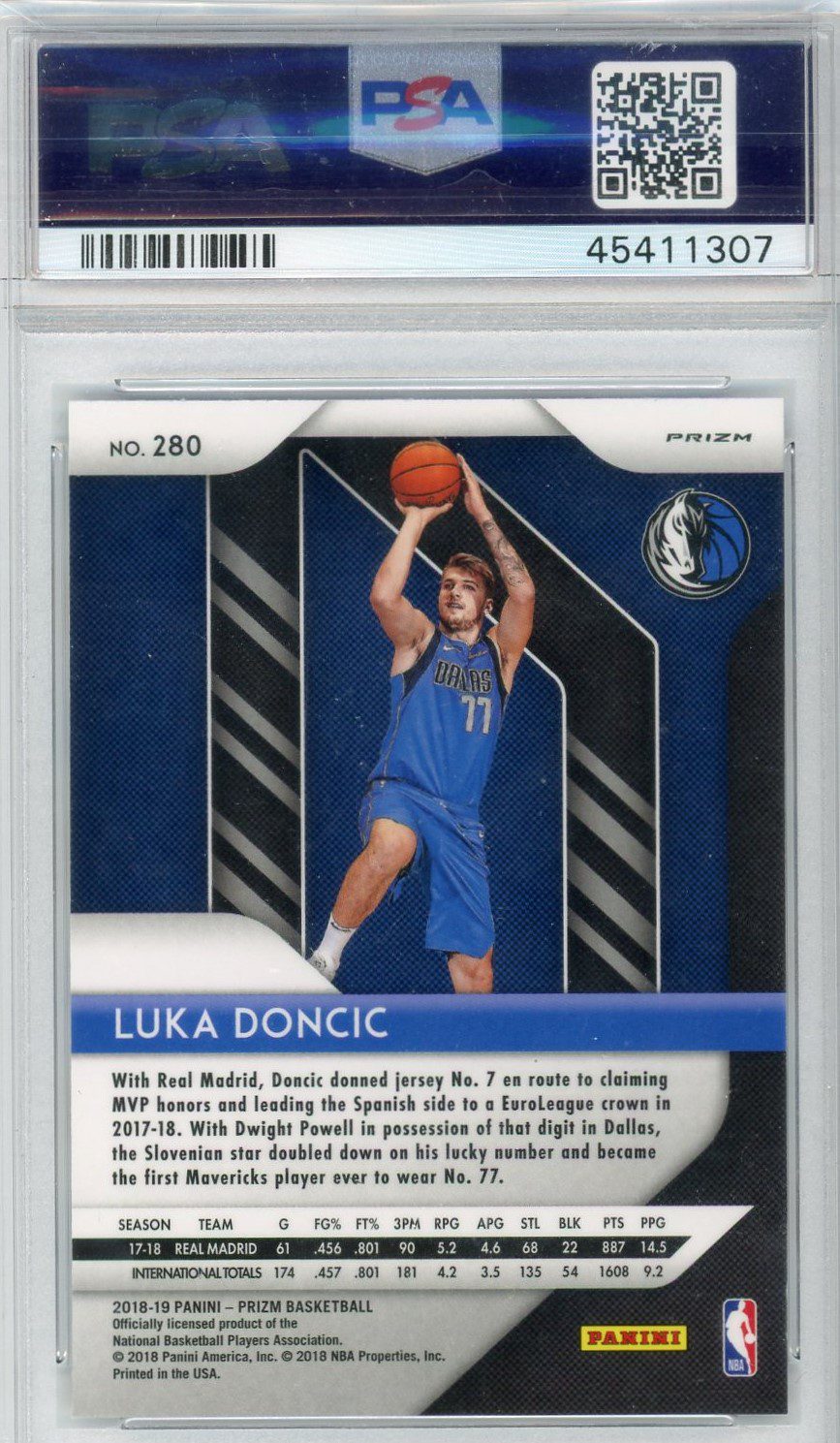 2018 Prizm Luka Doncic Red White Blue #280 PSA 10 - CSC Marketplace