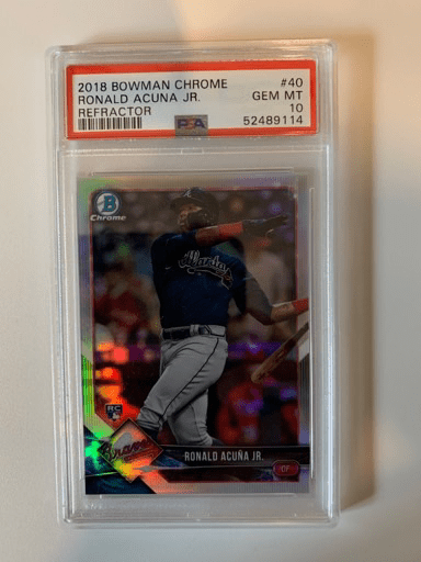 2018 Bowman Chrome Ronald Acuna Refractor #40 PSA 10 - CSC Marketplace